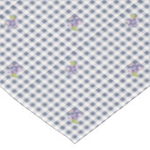 Blueberry Gray Blue Gingham Tischdecke (Schrägansicht)