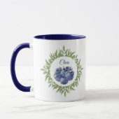 Blueberry Greenery Name Elegant Blue Tasse (Links)