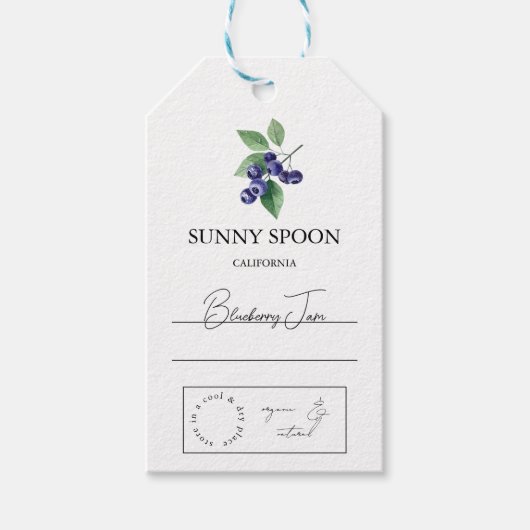 Blueberry Hang Tag Geschenkanhänger (Vorderseite)
