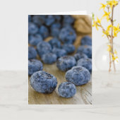 Blueberry Happy Birthday Karte (Gelbe Blume)