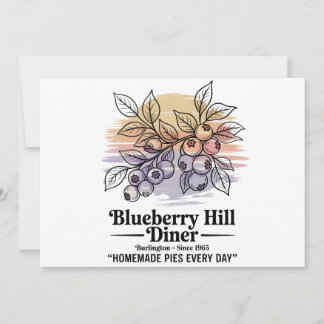 Blueberry Hill Diner Einladung