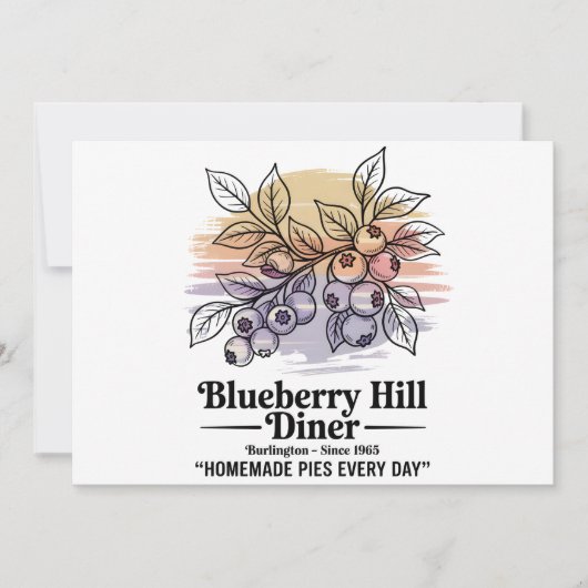 Blueberry Hill Diner Einladung (Vorderseite)