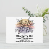 Blueberry Hill Diner Einladung (Stehend Vorderseite)