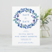 Blueberry-Hochzeit Save The Date (Stehend Vorderseite)