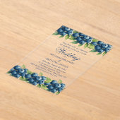 Blueberry-Hochzeitsfeiern Acryleinladungen (Ablage )