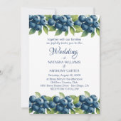 Blueberry-Hochzeitsfeiern Einladung (Vorderseite)