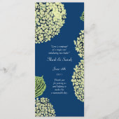 Blueberry Hydrangea Wedding Program Programm (Vorderseite)