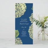 Blueberry Hydrangea Wedding Program Programm (Stehend Vorderseite)