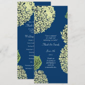 Blueberry Hydrangea Wedding Program Programm (Vorne/Hinten)