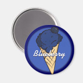 Blueberry Ice Cream Magnet (Vorderseite/Rückseite)
