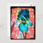Blueberry Iris Postcard Postkarte (Vorne/Hinten)