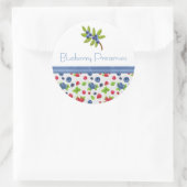 Blueberry Jam Canning Label Runder Aufkleber (Tasche)