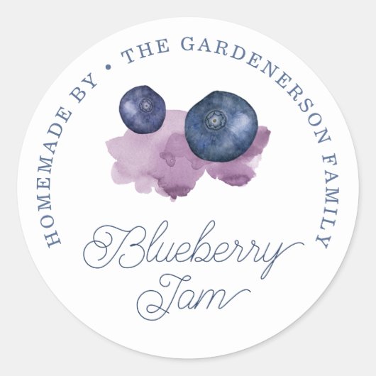 Blueberry Jam Classic Round Sticker (Vorderseite)