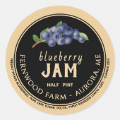 Blueberry Jam Classic Round Sticker (Vorderseite)
