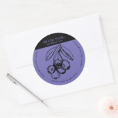 Blueberry Jam Jar Label Packaging Design Runder Aufkleber (Umschlag)