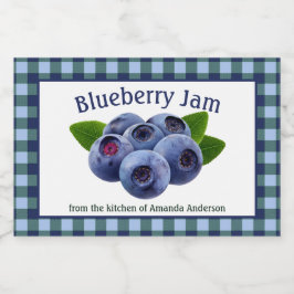 Blueberry Jam Kariert H Food Label Lebensmitteletikett