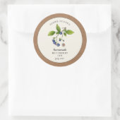 Blueberry Jam Kraft Paper border Runder Aufkleber (Tasche)