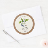 Blueberry Jam Kraft Paper border Runder Aufkleber (Umschlag)