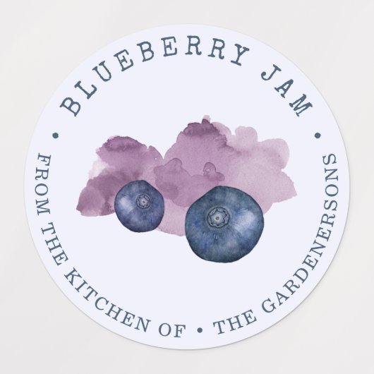 Blueberry Jam Labels Etiketten (Design 2)