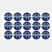 Blueberry Jam Modern Circle Etiketten (Blatt)