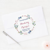 Blueberry Jam Preserve Canning Label Runder Aufkleber (Umschlag)