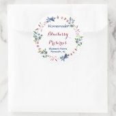 Blueberry Jam Preserve Canning Label Runder Aufkleber (Tasche)