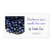 Blueberry Jam Preserve Label (Vorne)