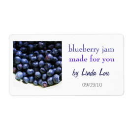 Blueberry Jam Preserve Label