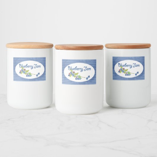 Blueberry Jam Preserve Lebensmitteletikett (Flaschen)