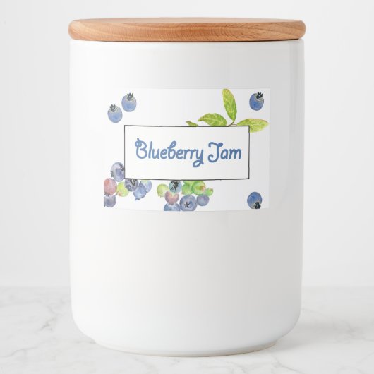Blueberry Jam Preserve Lebensmitteletikett (Vorderseite)