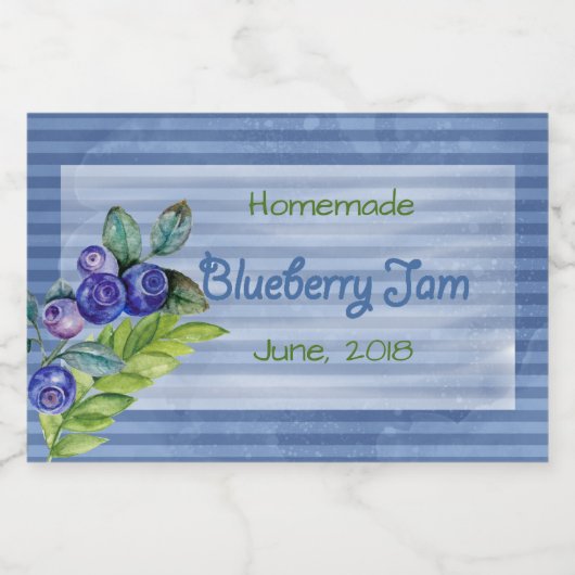 Blueberry Jam Preserve Lebensmitteletikett (Einzelnes Label)