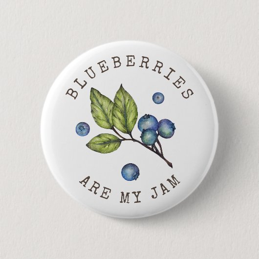 Blueberry Jam Pun Button (Vorderseite)