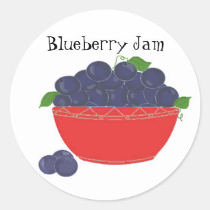 Blueberry Jam Runder Aufkleber
