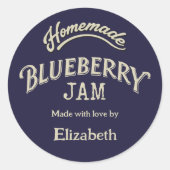 Blueberry Jam Runder Aufkleber (Vorderseite)