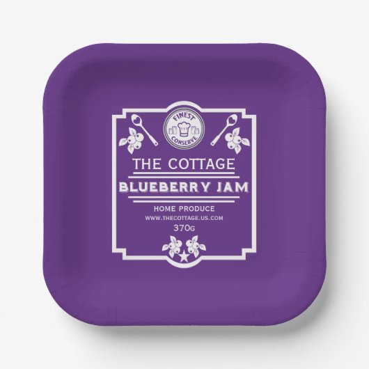 Blueberry Jam Seller Pappteller (Vorderseite)