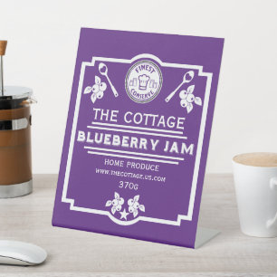 Blueberry Jam Seller Sockelschild