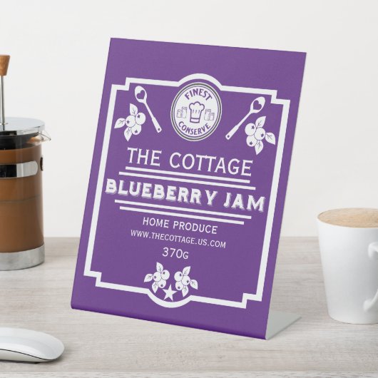 Blueberry Jam Seller Sockelschild (In SItu)