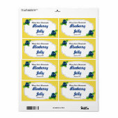 Blueberry Jelly Canning Labels (Vorne)