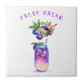 Blueberry Juice Cool Drink Ceramic Tile Fliese (Vorderseite)