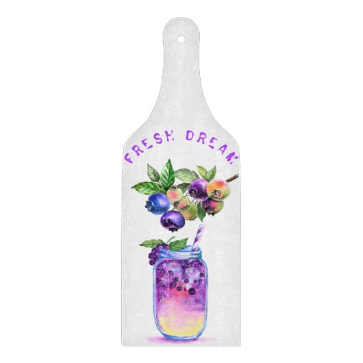 Blueberry Juice Cool Drink Cutting Board Schneidebrett (Vorderseite)