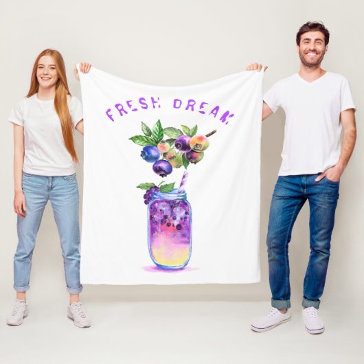 Blueberry Juice Cool Drink Fleece Blanket (Beispiel)
