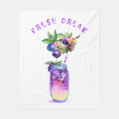 Blueberry Juice Cool Drink Fleece Blanket (Vorderseite)
