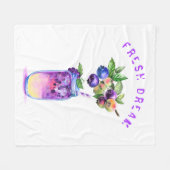 Blueberry Juice Cool Drink Fleece Blanket (Vorderseite (Horizontal))