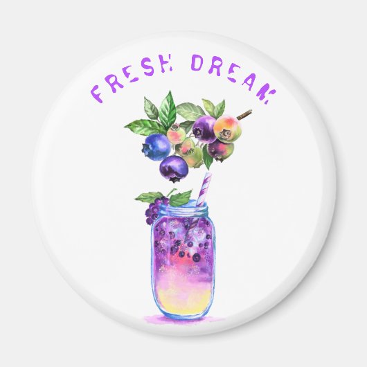 Blueberry Juice Cool Drink Frucht Magnet (Vorne)