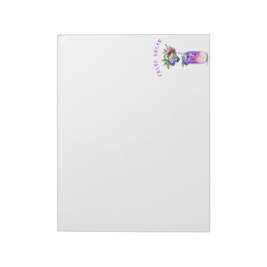 Blueberry Juice Cool Drink Frucht Notepad Notizblock (Rotiert)