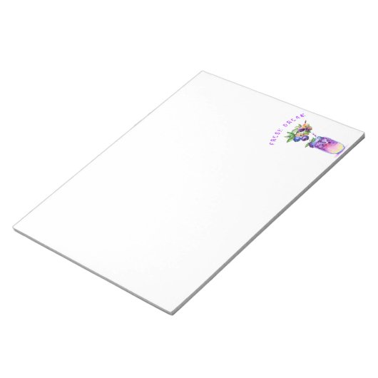 Blueberry Juice Cool Drink Frucht Notepad Notizblock (angewinkelt)