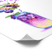 Blueberry Juice Cool Drink Frucht Party Poster (Ecke)