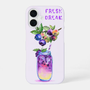 Blueberry Juice Cool Drink Fruits iPhone 16 Hülle