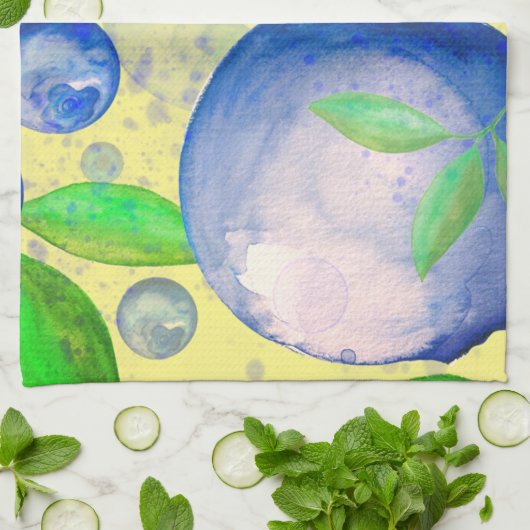 Blueberry Kitchen Geschirrtuch (Gefaltet)