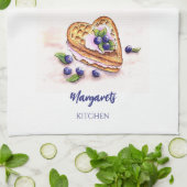 Blueberry Konditorei Backen Personalisiertes Küche Geschirrtuch (Gefaltet)